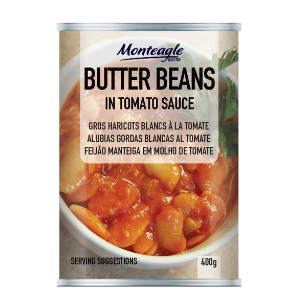 butter beans in tomato sauce easy open can g monteagle brand simpplier