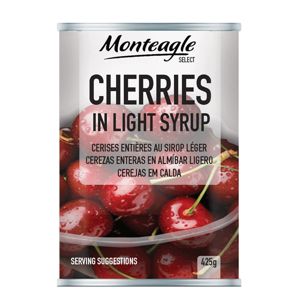 cherries in light syrup easy open can g monteagle brand simpplier