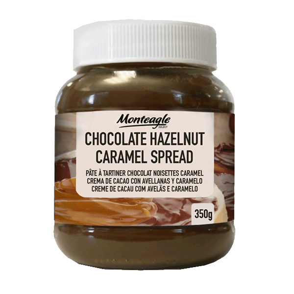 duo chocolate  hazelnut caramel spread g monteagle brand simpplier