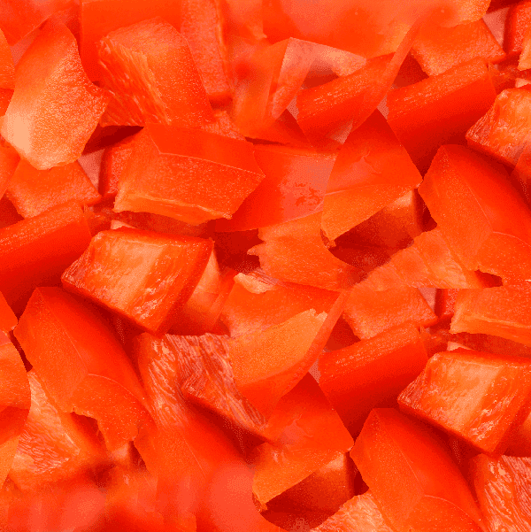 frozen peppers red dicedx bulk tote bins kg monteagle brand simpplier