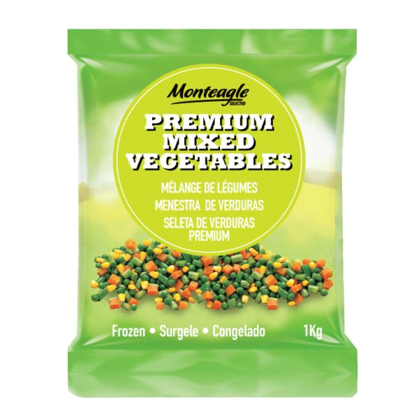 frozen premium mixed vegetables bag kg monteagle brand simpplier