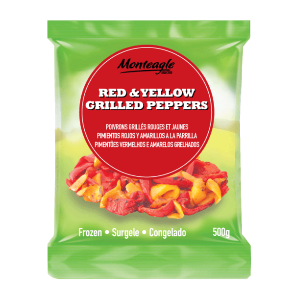 frozen red and yellow grilled peppers bag g monteagle brand simpplier