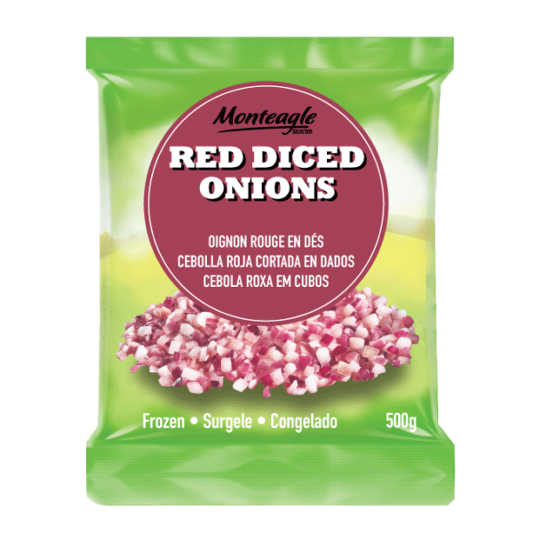 frozen red diced onions bag g monteagle brand simpplier