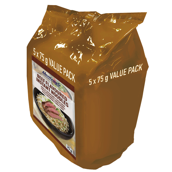 instant noodles beef flow wrap  g  pack monteagle brand simpplier