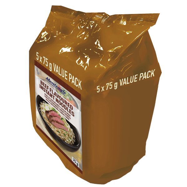 instant noodles beef flow wrap  g  pack monteagle brand simpplier