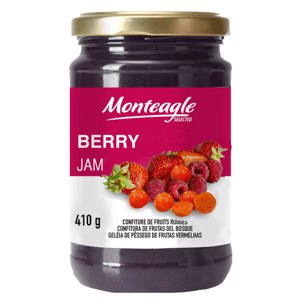 red fruits jam  fruits glass jar g monteagle brand simpplier