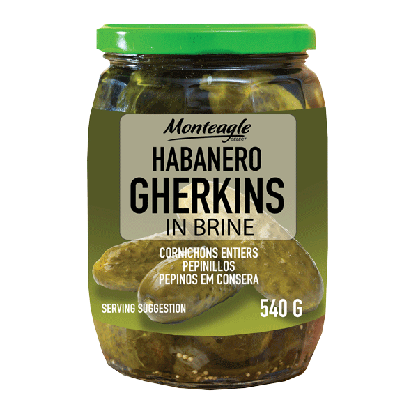 habanero gherkins glass jar g monteagle brand simpplier