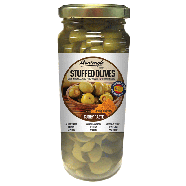 stuffed olives curry glass jar g monteagle brand simpplier