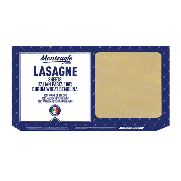 italian lasagne sheets  durum wheat carton box g monteagle brand simpplier