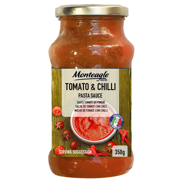 italian tomato and chilli pasta sauce glass jar g monteagle brand simpplier