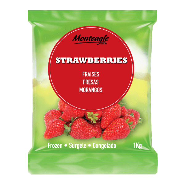 frozen strawberries bag 1 kg monteagle brand simpplier