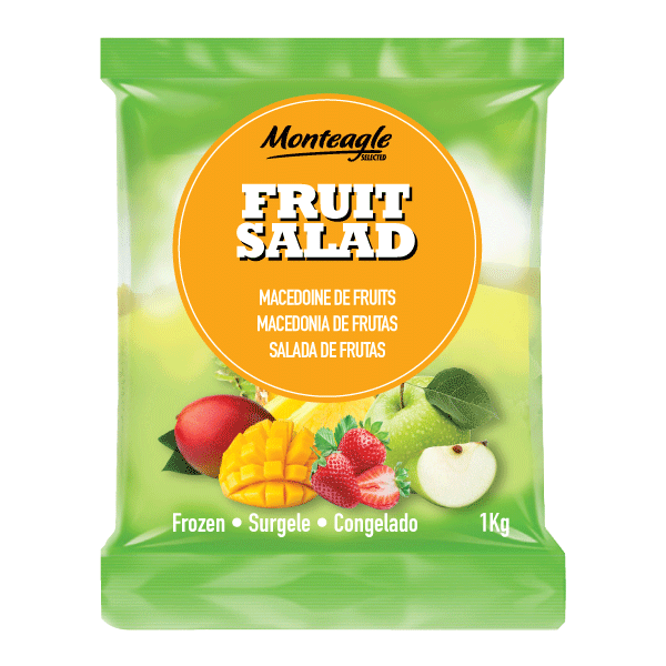 frozen fruit salad bag 1kg monteagle brand simpplier