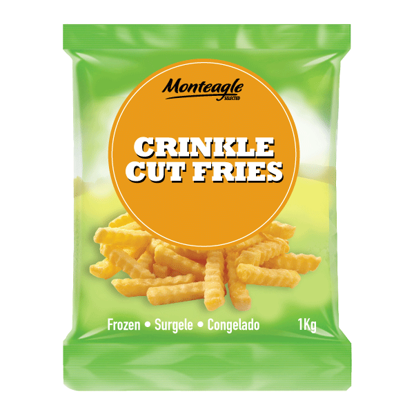 Frozen Crinkle cut Fries Bag 1Kg