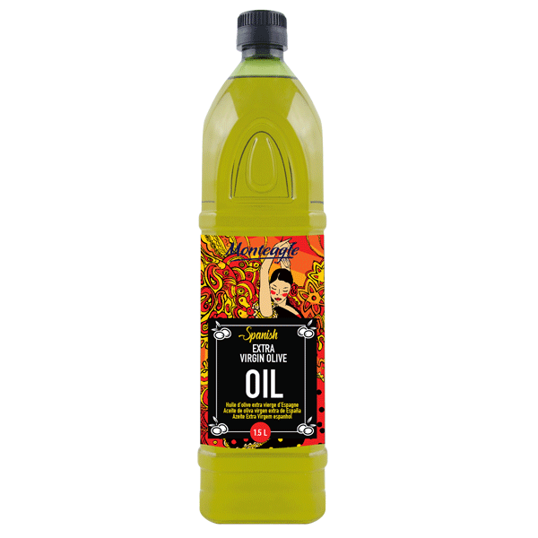 spanish extra virgin olive oil pet bottle 1,5lt monteagle brand simpplier