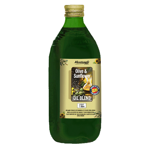 blended oil  sunflower   evoo hard pet clear bottle lt monteagle brand simpplier