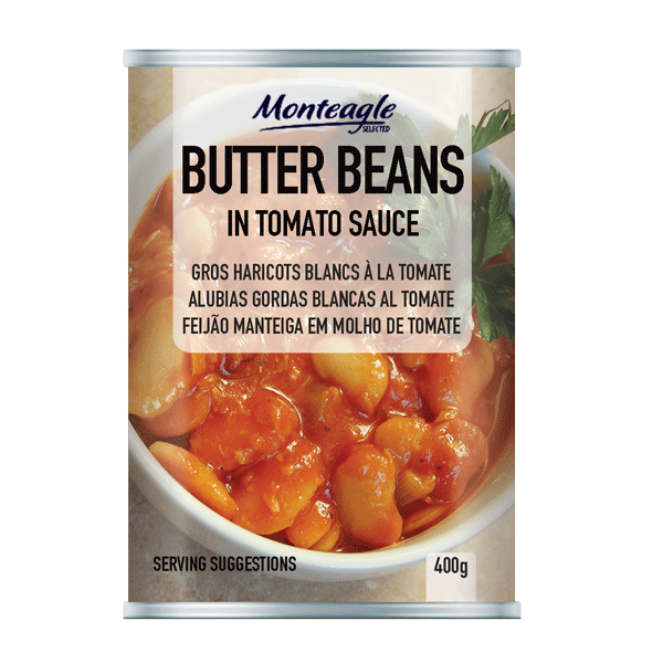 butter beans in tomato sauce easy open can g monteagle brand simpplier