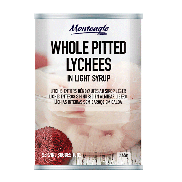 whole pitted lychees in light syrup regular can g monteagle brand simpplier