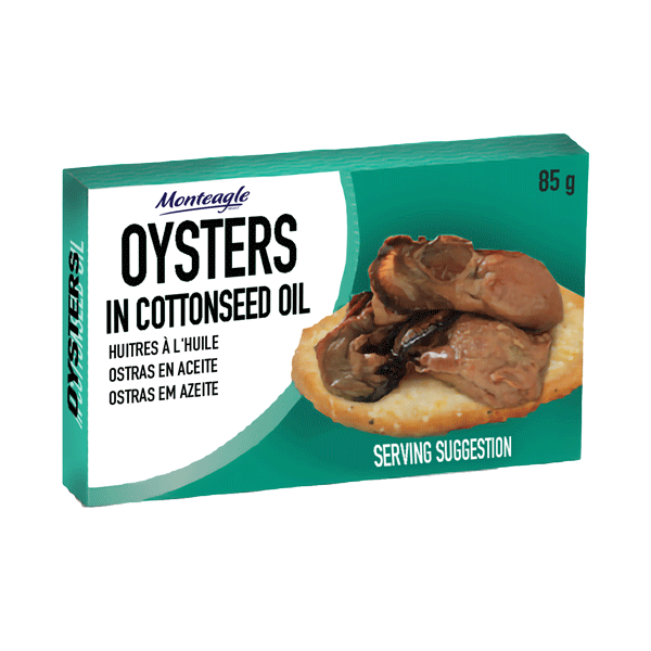 oysters in cottonseed oil easy open can g monteagle brand simpplier
