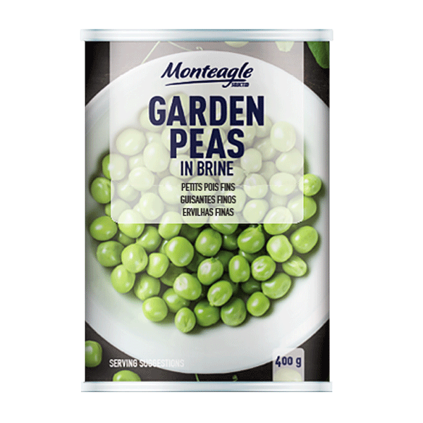 garden peas in brine regular can g monteagle brand simpplier