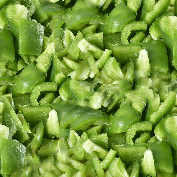 frozen peppers green dicedx bulk tote bins kg monteagle brand simpplier