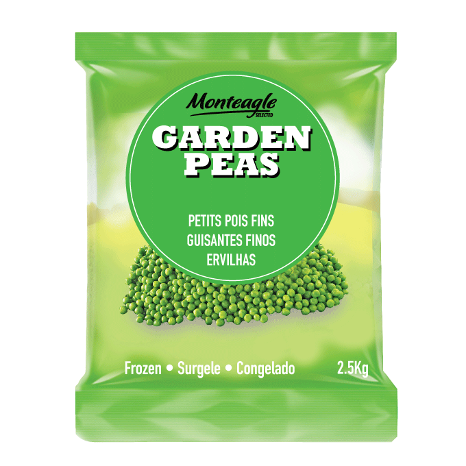 frozen green garden peas bag