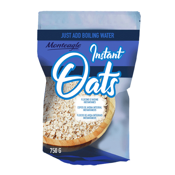 instant oats stand up bag g monteagle brand simpplier