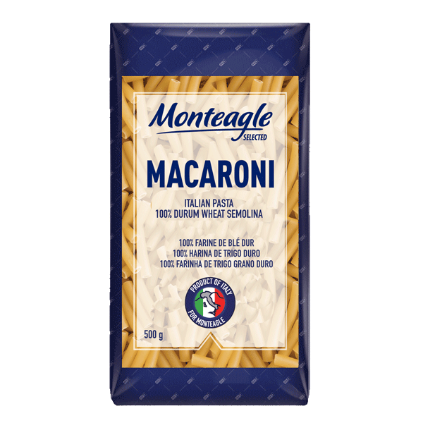italian pasta macaroni  durum wheat block bottom bag g monteagle brand simpplier