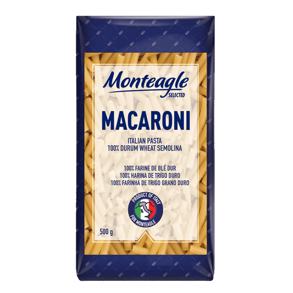 italian pasta macaroni  durum wheat block bottom bag g monteagle brand simpplier