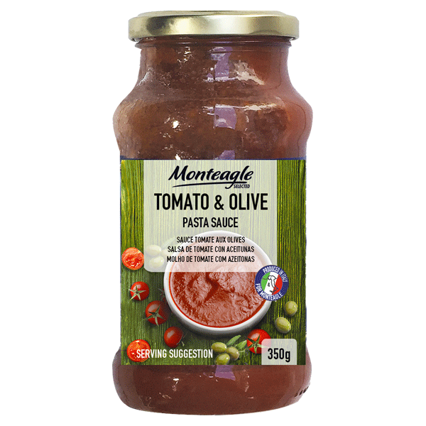 Price Italian Tomato and Olive Pasta Sauce Glass Jar 350g Supplier -  Simpplier
