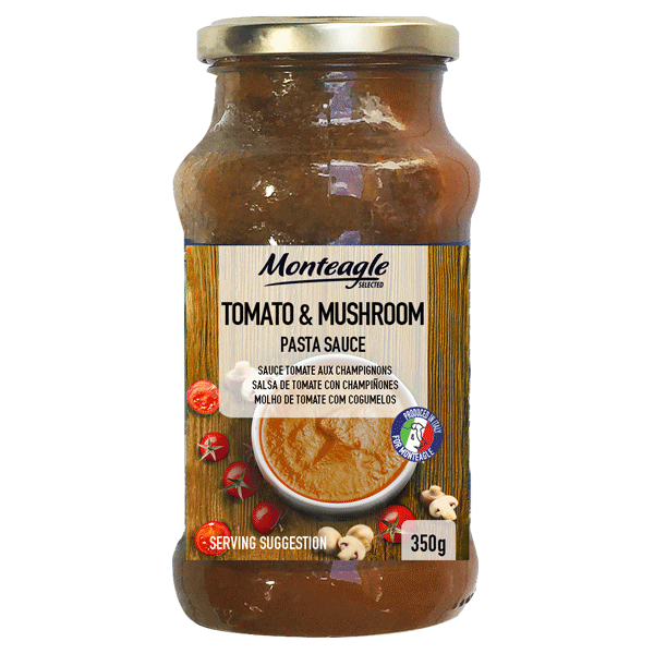 italian tomato and mushrooms pasta sauce glass jar g monteagle brand simpplier