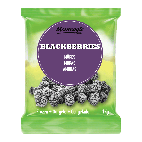 frozen blackberries bag 1kg monteagle brand simpplier