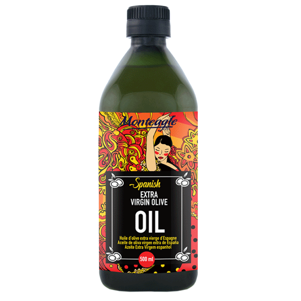 spanish extra virgin olive oil hard pet green bottle 500ml monteagle brand simpplier